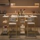 thumbnail image 3 of Yeshouse juego de comedor de 3 piezas con mesa compacta de hierro y madera negra, 2 sillas tapizadas en PU, resistente al agua y fácil de montar, ideal para espacios pequeños o apartamentos, 3 of 8