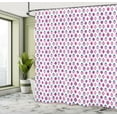 thumbnail image 4 of Ambesonne Romantic Shower Curtain, Flowering Hearts Romance, 69"Wx70"L, Petrol Blue Magenta, 4 of 4