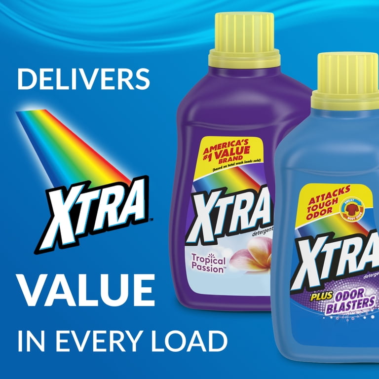 4 pack) Xtra Tropical Passion, 84 Loads Liquid Laundry Detergent
