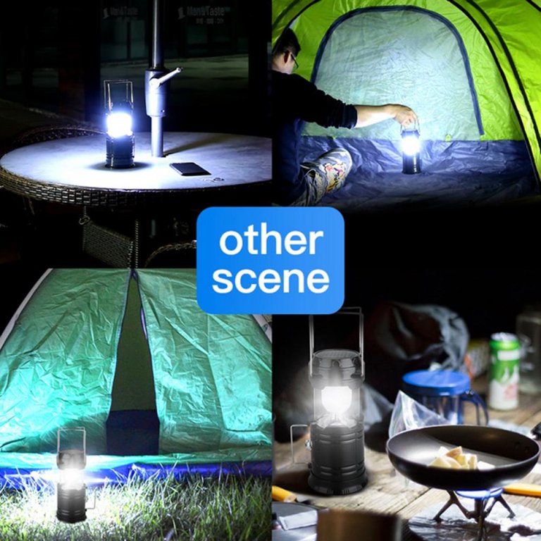 Collapsible Portable LED Camping Lantern Waterproof Solar USB