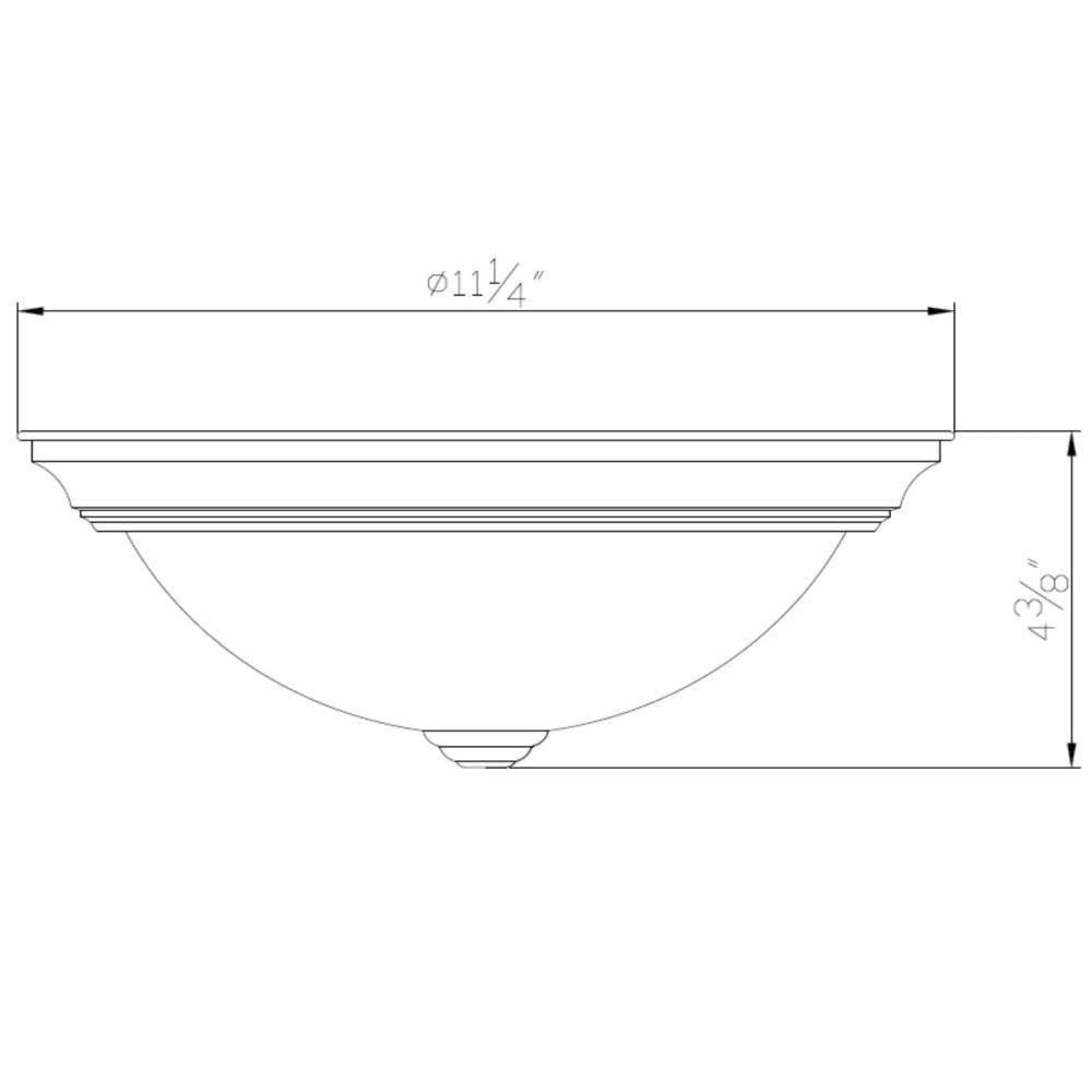 Design House Hays 2-Pack 11" Integrated LED Indoor Flush Mount Ceiling Light with Frosted Glass Shade, White