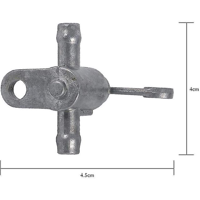 Interruptor de combustible en línea de aluminio de alta calidad de 8 mm, llave de combustible (plata)