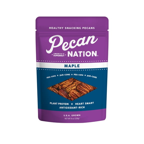 Pecan Nation Maple Glazed Pecan Nut Pieces, 8 oz