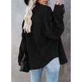 thumbnail image 5 of KISSMODA Women's Button Down Blouses Flannel Shacket Jacket Long Sleeve Corduroy ShirtsBlouses Casual Oversized Boyfriend Outwear, 5 of 8