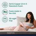 thumbnail image 4 of Sleepyhead Twin XL 3 Inch Premium Super Mattress Topper – 3 Inch Gel & Copper Infused Memory Foam Bed Topper – Cooling, Soft Support + Comfort, Foam Made in USA, CertiPUR-US Certified (XL Twin 3"), 4 of 8
