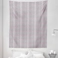 thumbnail image 1 of Grey Chevron Tapestry, Sketchy Pastel Triangles Stripes Vintage Hand Drawn Pattern, Fabric Wall Hanging Decor for Bedroom Living Room Dorm, 5 Sizes, Pale Pink Dark Grey, by Ambesonne, 1 of 1