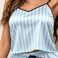thumbnail image 4 of hoksml Women's Printed Cami Top and Shorts 2-Piece Pajama Set, Casual Satin Loungewear Sleepwear, 4 of 5