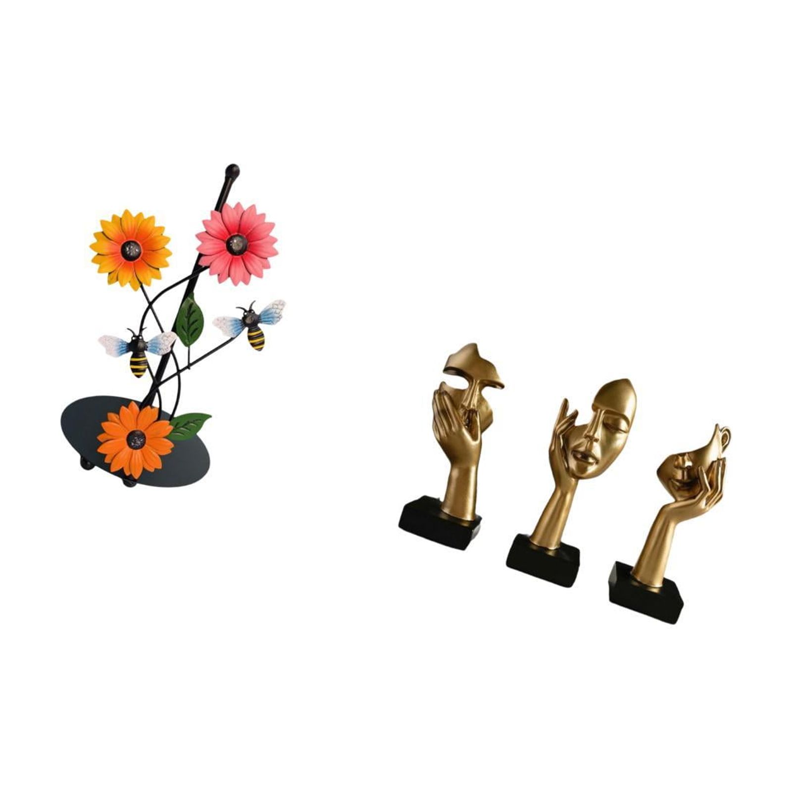 Fiocias Toilet Paper Holder Paper Towel Holder Countertop Thinker Statues Abstract Art Sculptures Modern Figurines Removable Iron Resin Suitable for Living Ro