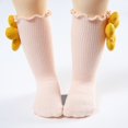 thumbnail image 3 of B91xZ Baby Girls Bobby Socks Super Soft Non-Slip Socks,Beige Small, 3 of 5