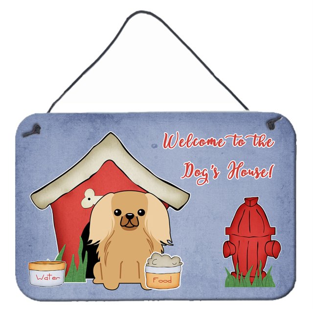 Caroline's Treasures Dog House Collection Pekingnese Fawn Sable Impresiones para colgar en la pared o en la puerta BB2858DS812, 8HX12W, Multicolor Caroline's Treasures BB2858DS812