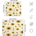 thumbnail image 3 of SKYSONIC Absorbent Dish Drying Mat Sunflowers With Leaf Kitchen Counter Mat Protector,Reversible,Extra Large 24 x 18 Inches, 3 of 7