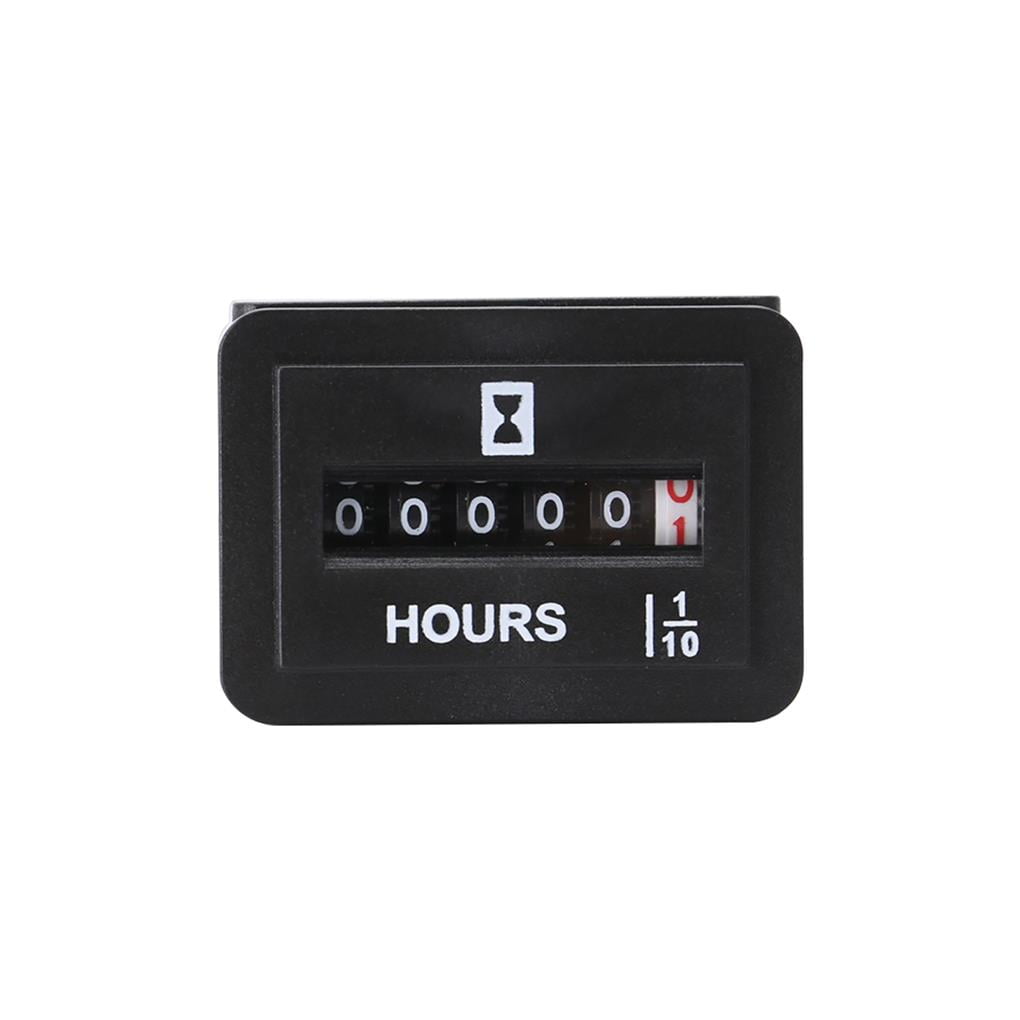 High Accuracy 10V80V Generator Sealed Hour Meter Counter For Boats Trucks Tractors Cars Hour