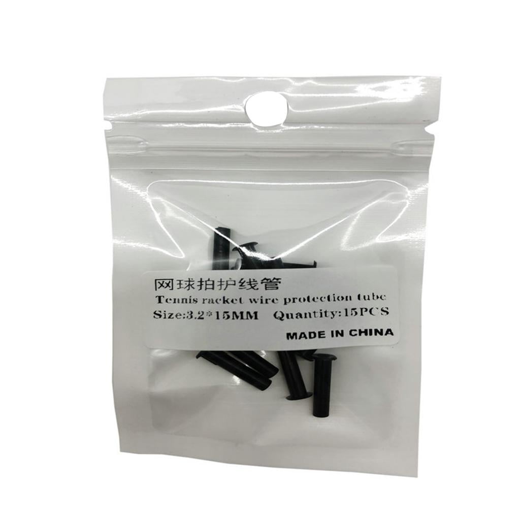 Axioma 3x 15pcs Tennis Racket Grommets, Universal Racquet Eyelets, Black String Tubes