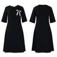 thumbnail image 2 of Women's Plus Size A-Line Half Sleeve Casual Midi Party Cocktail T Shirt Dresses, 2 of 8