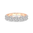 thumbnail image 5 of IGI Certified Round Shape Lab Grown Diamond Anniversary Band Ring For Women | 5 Stone 3 CT TW 14K Rose Gold | FG-VS Quality Camille Friendly Diamonds Band Ring, 5 of 5