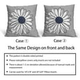 thumbnail image 6 of Navy Blue White Daisy Pillow Covers 18x18 Set of 2 Spring Summer Gray Grey Colored Decorative Throw Pillows Outdoor Modern Art Flower Pillowcase Square Linen Cushion Case for Home Sofa Couch Bed, 6 of 6
