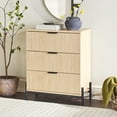 thumbnail image 6 of Walker Edison 3-Drawer Chest with Reeded Drawer Fronts, Coastal Oak, 6 of 15
