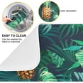 thumbnail image 2 of Tropical Leaf Pineapple Dish Drying Mat for Kitchen Counter, Ultra Absorbent Reversible Microfiber Dishes Drying Rack Pad Heat-resistant Mats 16x18in, 2 of 7