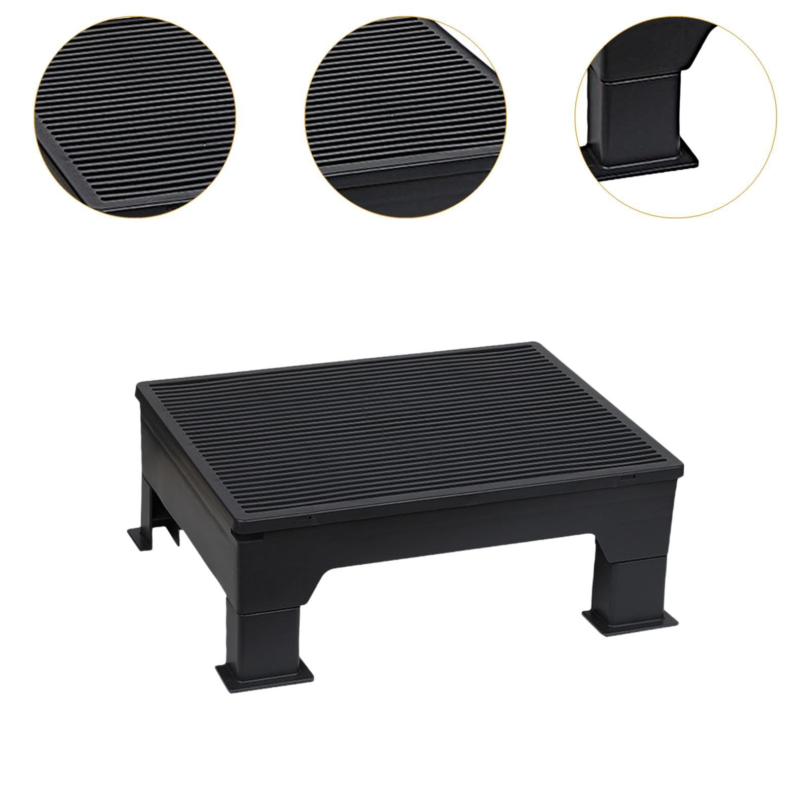 oshhni Cat Litter Mat Adjustable Height Accessory for Cats Accessories Pet Supplies Black