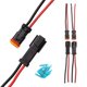 thumbnail image 2 of 6 Pares DT 2 Pin Pigtail Kit Macho Hembra Conector Adaptador Enchufe ArnéS de Cableado para Barra Luces LED Trabajo Accesorios, 2 of 5