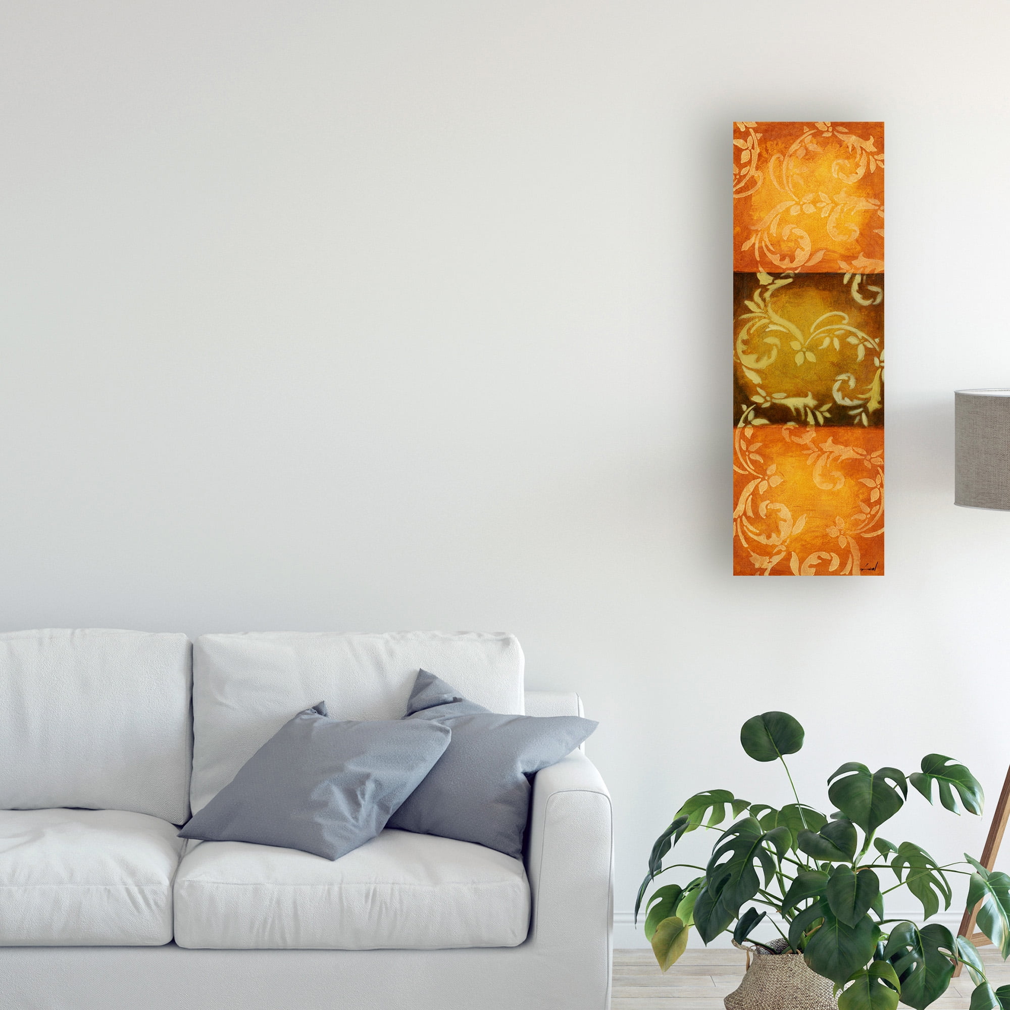 Trademark Fine Art 'Stencils Over Red Tones 5' Canvas Art by Pablo Esteban