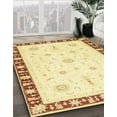 thumbnail image 3 of Ahgly Company Machine Washable Indoor Round Abstract Sun Yellow Area Rugs, 7' Round, 3 of 7