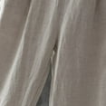 thumbnail image 6 of Womens Harem Pants Womens Plus Size Harem Pants Button High Waist Loose Wide Leg Long Pants Casual Solid Cotton Linen Thin Pants Trousers with Pockets Fall, 6 of 7