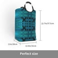 thumbnail image 3 of XMXY Seamless Tileable 80s Rectangular Laundry Basket Organizer , Collapsible Folding Tall Clothes Hampers for Laundry with Handles, 3 of 6