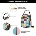 thumbnail image 4 of FORMRS Crossbody Bag for Women Quilted Travel Shoulder Cell Phone Purse with Chain Strap Handbag, Gray Checkered Pattern, 4 of 7