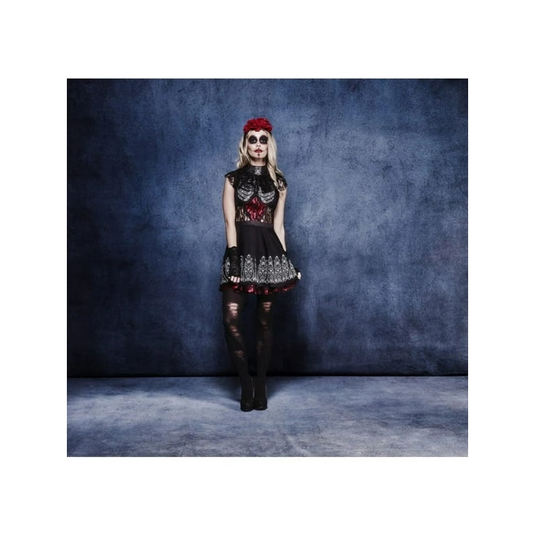 Fever Day Of The Dead Costume Adult Black Fever Day Of The Dead Costume Adult Black