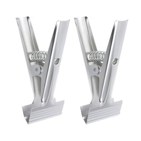 

Uxcell 170x75mm Strong Cloth Clamp Stainless Steel Movable Handheld Wide Jaw 2 Pack