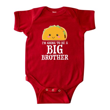 

Inktastic Im going to be a Big Brother with Taco Illustration Gift Baby Boy Bodysuit