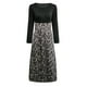 thumbnail image 5 of Vestido de Verano Para Mujer, Vestido Estampado Floral de Manga Larga, Vestido Informal de Retazos Con Cuello Redondo, Vestido Maxi Odeerbi  ODB113541, 5 of 6