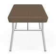 thumbnail image 3 of Mystic Reception Waiting Room 18.5" 3-Seat Bench / Silver Steel / Brown, 3 of 5