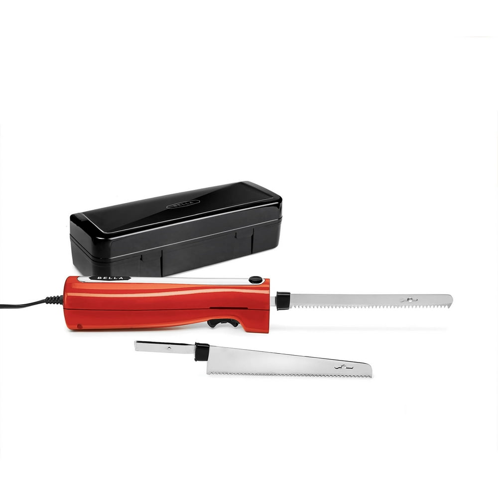 Bella Red Electric Knife with Bread Knife