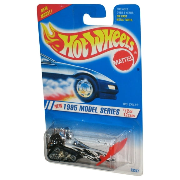 Hot Wheels New 1995 Model Series White & Black Big Chill Mattel Toy Car 12/12