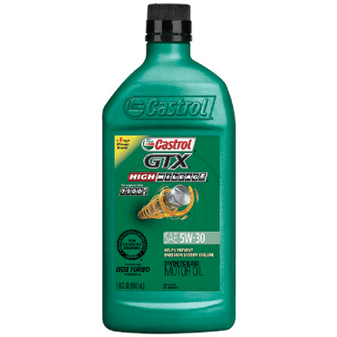 Castrol 149D6A GTX High Mileage 5W-30 Synthetic Blend Motor Oil, 1 Quartz