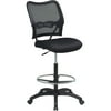 SPACE Seating Deluxe AirGrid® Back Drafting Chair with Mesh Seat and Adjustable Footring and Nylon Base