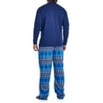 thumbnail image 3 of Ashford & Brooks Men's Jersey Knit Long-Sleeve Top and Mink Fleece Bottom Pajama Set, 3 of 4