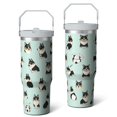 thumbnail image 2 of 1pc Corgi 30oz Tumbler with Straw & Handle - Insulated Stainless Steel Cup | Holiday Gift for Man Women (Christmas, Valentine's, Birthday), 2 of 7