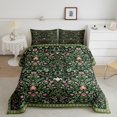 thumbnail image 2 of Erosebridal Teen Bohemian Flower Bedding King Comforter Set,Spring Garden Comforter Sets King Size,Botanical Room Decorative,Reversible,Microfiber,3 Pieces, 2 of 8