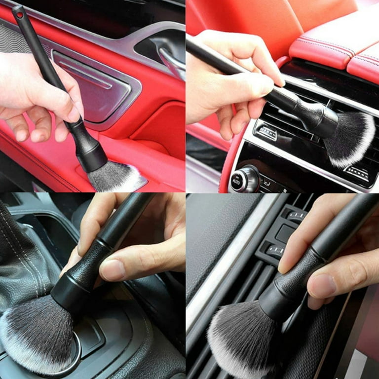 16cm Car Interior Black Detail Brush Car Interior Cleaning Brush