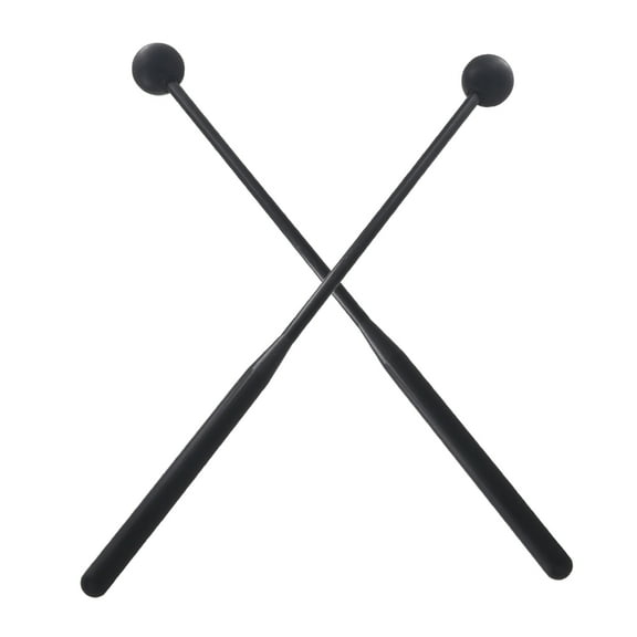 AOOOWER 1 Pair Marimba Mallets Rubber Ball Mallet Smooth Plastic Handle Percussion Sets