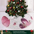 thumbnail image 6 of FMSHPON Valentine's Day Cupid Pattern Xmas Christmas Tree Skirt Stand Mat for Holiday Party Decoration Indoor Outdoor 48 inches, 6 of 6