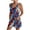#1_White, variant on Women's 4th of July Romper - Floral Stars Print Adjustable Straps