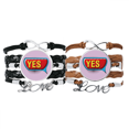 thumbnail image 1 of Pulsera pareja de cuerdas de cuero Unbranded M, 1 of 3