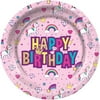 Rainbow Unicorn Dinner Plates pkg/24