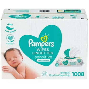 Pampers Baby Wipes Sensitive Perfume Free 14X  Pop-Top Packs 1008 Count