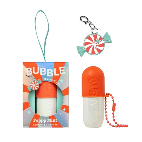 Bubble Skincare Peppy Mint Lip Balm & Charm Set