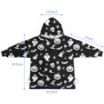 thumbnail image 7 of Black Halloween Ghost Pumpkin Pattern Blanket Hoodies for Kids 6-13YR Oversize Wearable Blanket Hoodies for Boys Girls Teens, 7 of 7